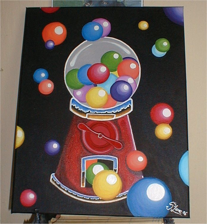 697x757 Gumball Machine Painting - Gumball Machine Painting