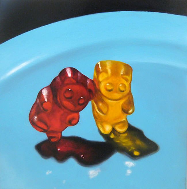 650x659 Gummy Bear Paintings By Jeanne Vadeboncoeur Bear Paintings - Gummy Bear Painting