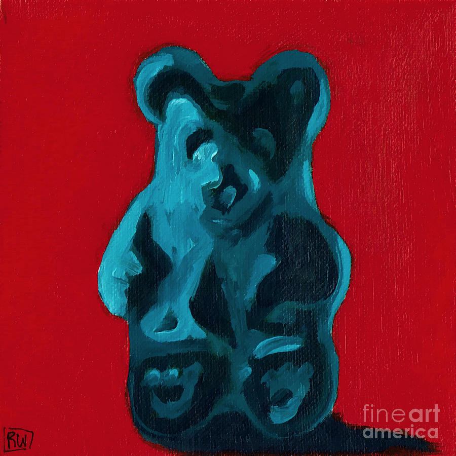 900x900 Pop Art Gummy Bear Painting By Robin Wiesneth - Gummy Bear Painting