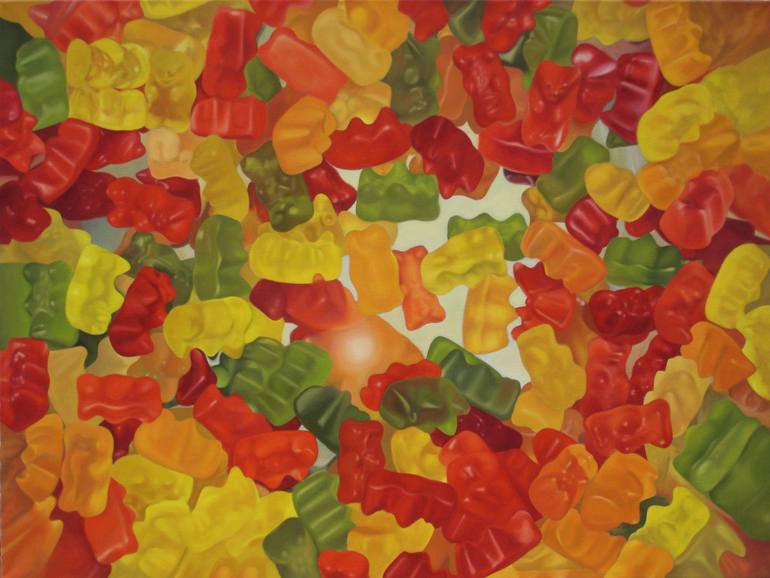 770x578 Saatchi Art Haribo Bears Painting By Petr Hampl - Gummy Bear Painting