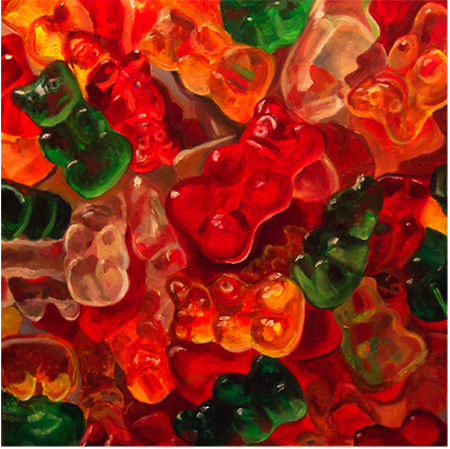 450x449 Candy Art By Vanessa St. Laurent [Food Art] Eat Me Daily - Gummy Bear Painting