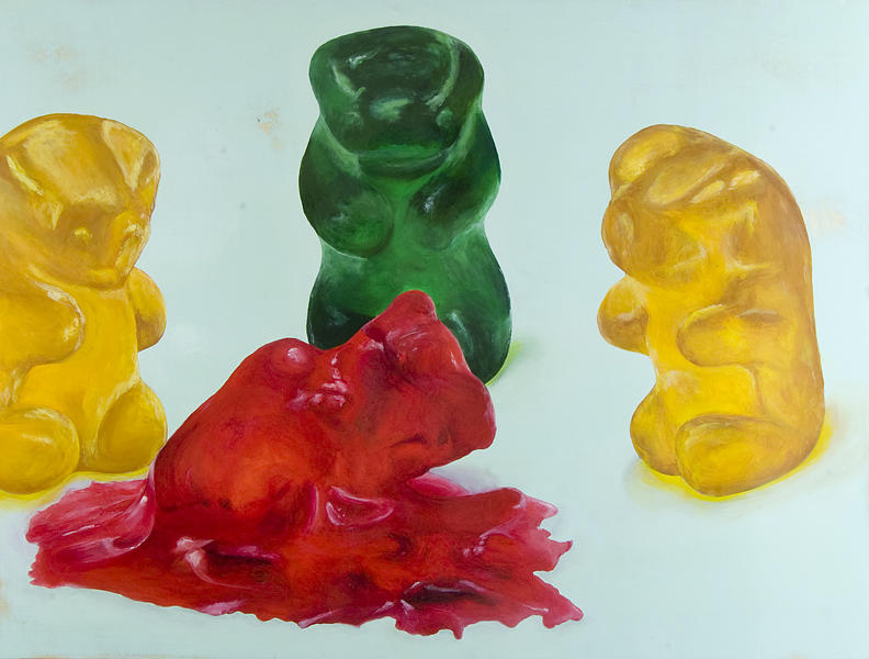 792x600 Death Of A Gummy Bear Ii Painting By Josh Bernstein - Gummy Bear Painting