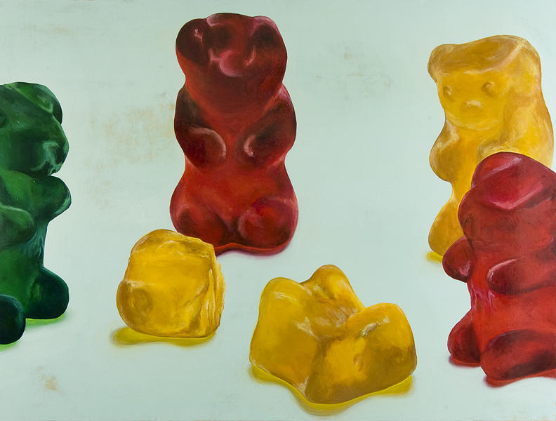 792x600 Death Of A Gummy Bear Iii Painting By Josh Bernstein - Gummy Bear Painting