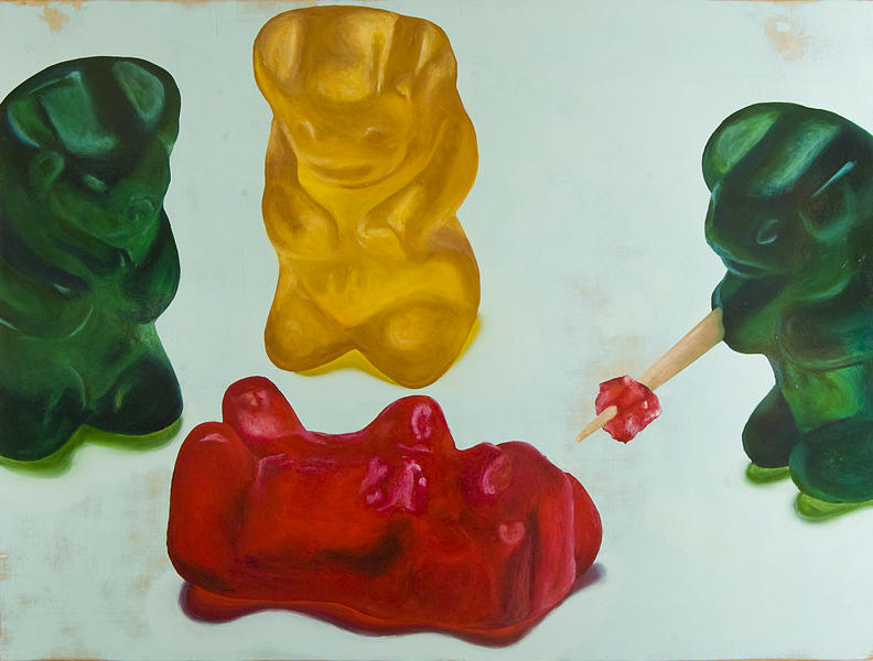 792x600 Death Of A Gummy Bear Iv Painting By Josh Bernstein - Gummy Bear Painting