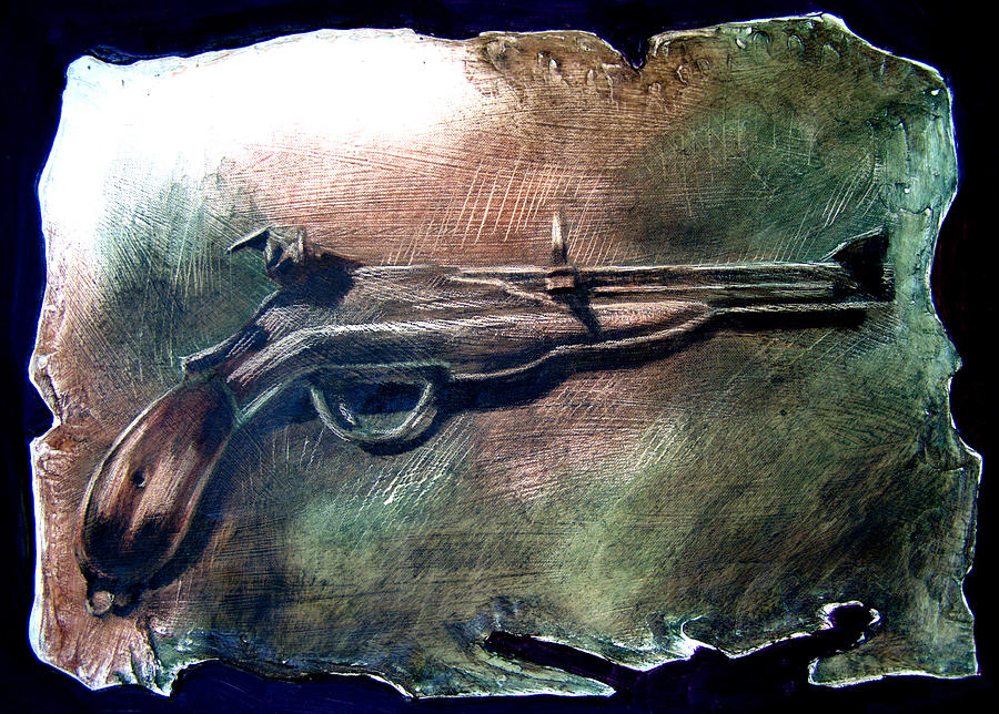 900x644 Old Gun Painting By Darko Beranovic - Gun Painting