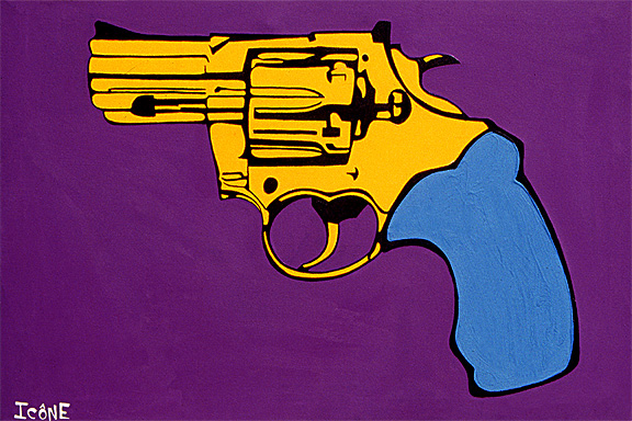 576x384 Gun Painting By Chris Shaw Chris Shaw - Gun Painting