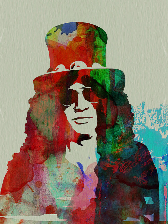 677x900 Slash Guns N' Roses Painting By Naxart Studio - Guns And Roses Painting