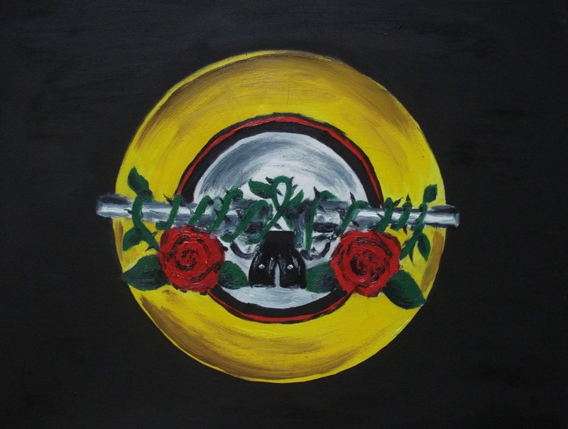 800x605 Guns N' Roses Logo By Athina13 - Guns N Roses Painting