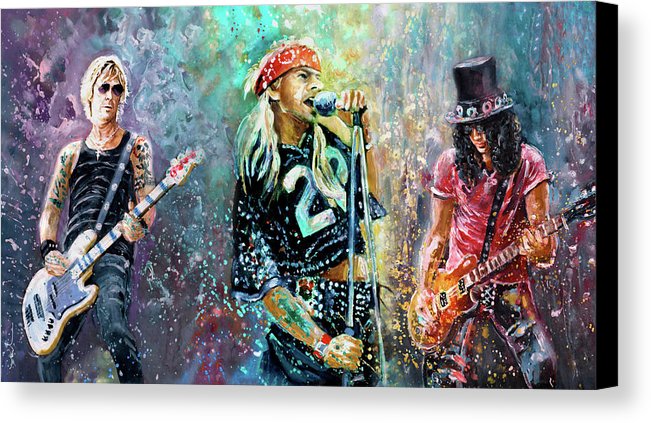 651x423 Guns N Roses Canvas Print Canvas Art By Miki De Goodaboom - Guns N Roses Painting
