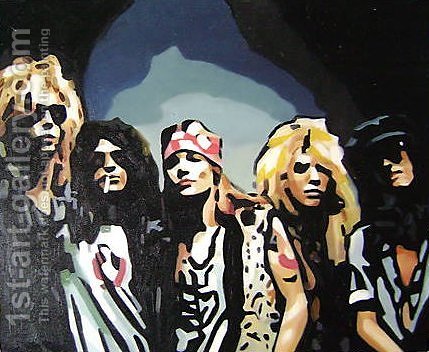 429x352 Guns N Roses Pop Art Reproduction 1st Art Gallery - Guns N Roses Painting