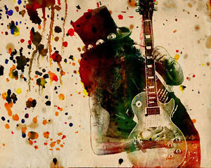300x240 Slash Art Print, Guns N Roses Canvas, Gnr Painting Ebay - Guns N Roses Painting