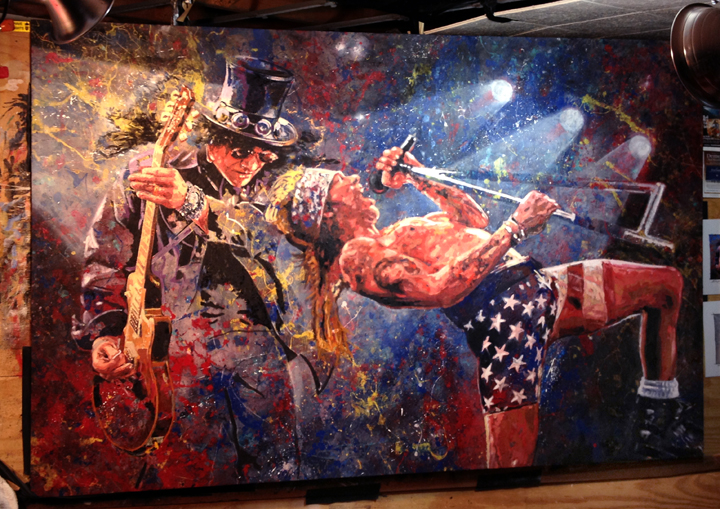 720x509 Tom Nollguns N' Roses Commissioned Oil Painting. - Guns N Roses Painting