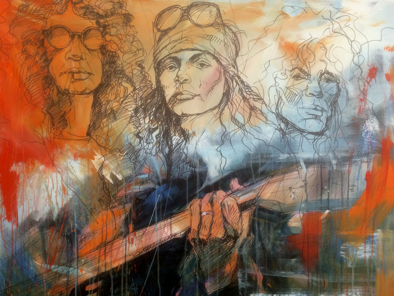 800x600 Artwork By Uli Knauer - Guns N Roses Painting