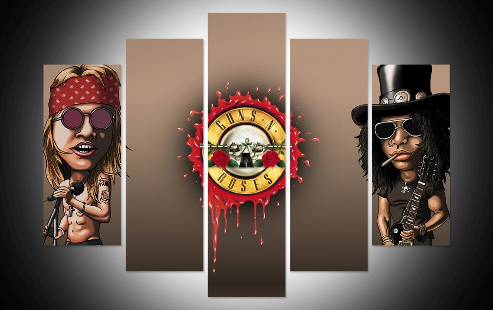 1000x630 Guns N' Roses Wall Art Canvas Prints Geek Paintings - Guns N Roses Painting