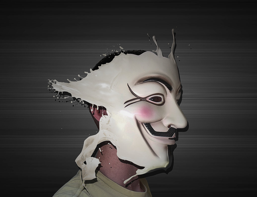 1021x783 Guy Fawkes Paint Mask By Inv4lid - Guy Fawkes Mask Painting