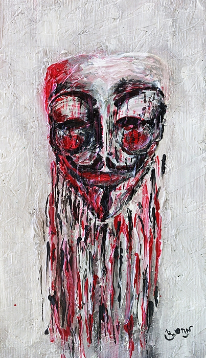 403x700 Portrait Melting Of Anonymous Mask Chan Wikileak Occupy Guy Fawkes - Guy Fawkes Mask Painting