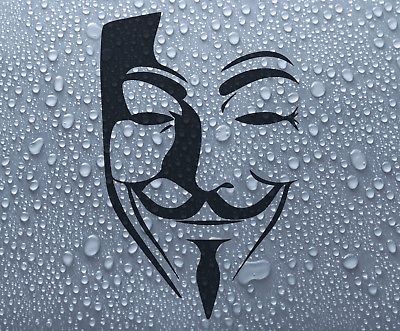 400x331 V For Vendetta 1 Anonymous Mask Guy Guido Fawkes Decal Sticker - Guy Fawkes Mask Painting