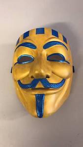 169x300 Anonymous Custom Hand Painted Guy Fawkes Mask Pharoah King Tut - Guy Fawkes Mask Painting