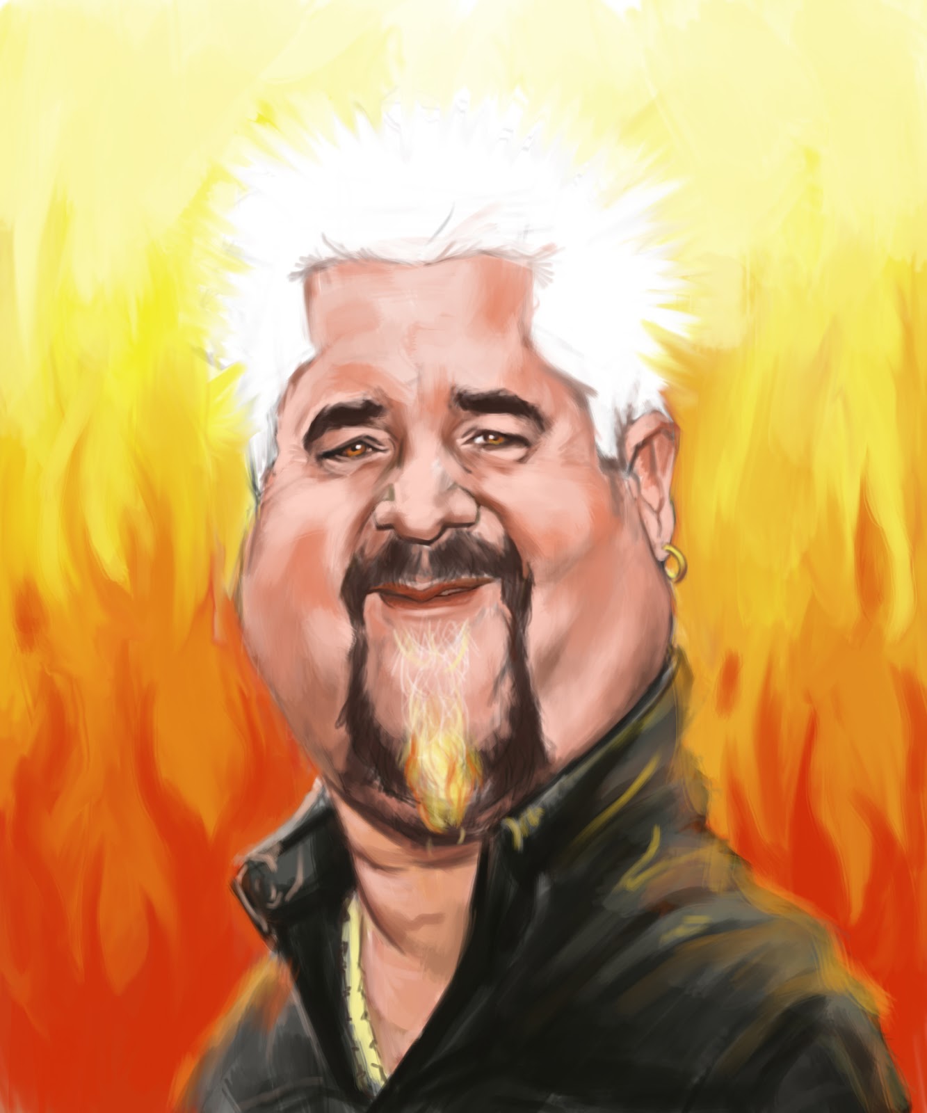 1333x1600 Jason Horning Art Guy Fieri, Some Like It Hot! - Guy Fieri Painting