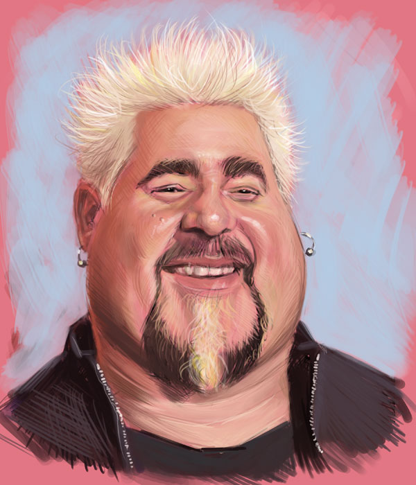 600x700 Mark Draws March 2011 - Guy Fieri Painting