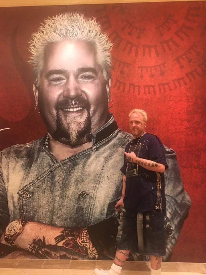 720x960 Psbattle Violent J (Of Insane Clown Posse) Posing In Front - Guy Fieri Painting