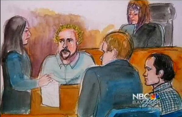 599x388 Courtroom Sketch Of Guy Fieri Is Just Epic Art - Guy Fieri Painting