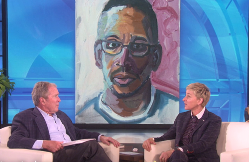500x325 Watch George W. Bush Talk To Ellen Amp Throw Shade About Donald - Gwb Painting