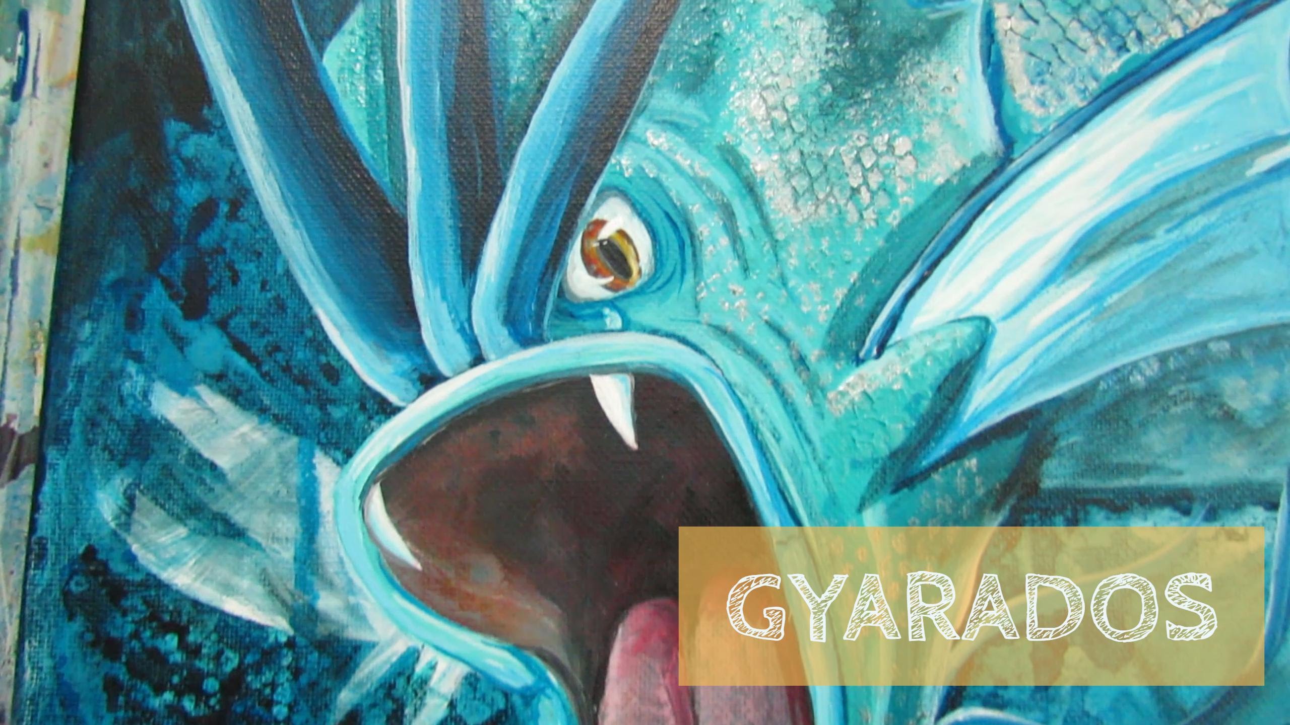 2560x1440 Painting Gyarados And Pokemon Go - Gyarados Painting