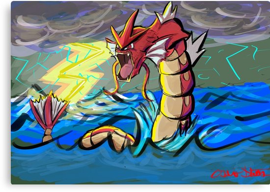 Gyarados Painting at PaintingValley.com | Explore collection of ...