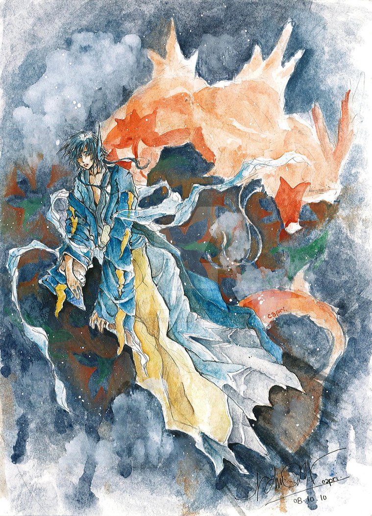 759x1053 Gyarados Ginjika By The Auriolum Capri - Gyarados Painting