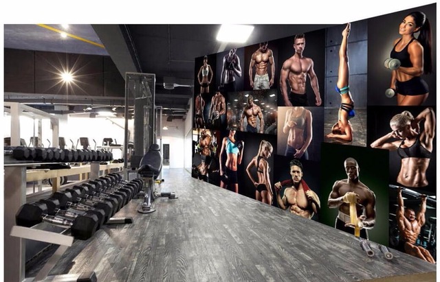 640x411 Custom Mural 3d Wallpaper Bodybuilding Boxing Gym Poster Bar - Gym Painting