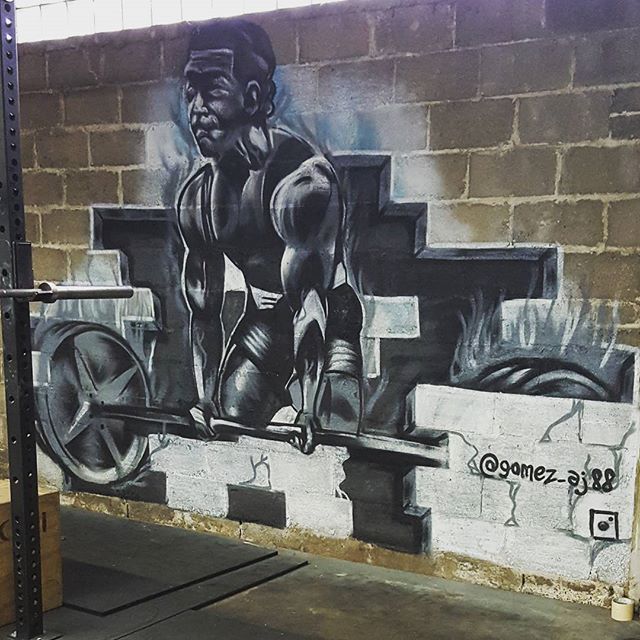 640x640 Ed Coan, The Iron Office, Sanger Ca Gym Art, Spray Paint Art By - Gym Painting