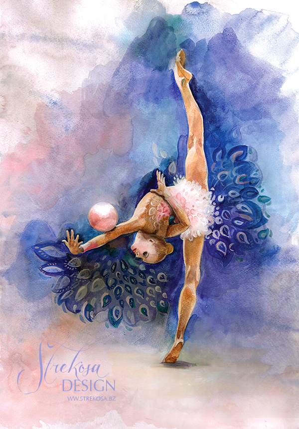 600x861 Rhythmicgymnastics - Gymnastics Painting