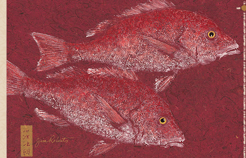 479x308 Gyotaku Fish Prints. Japanese Fish Art - Gyotaku Fish Painting