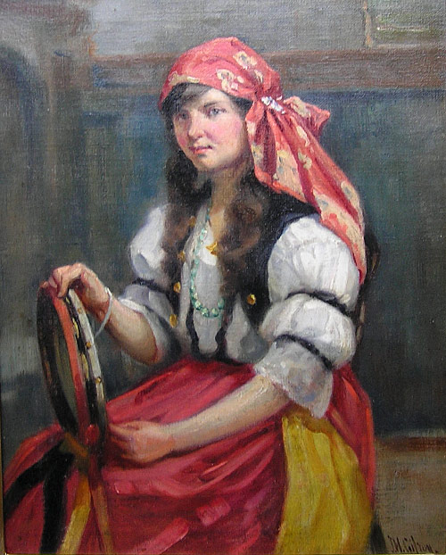 500x622 John William Gilroy (1868 1944), Gypsy Girl For Sale - Gypsy Girl Painting