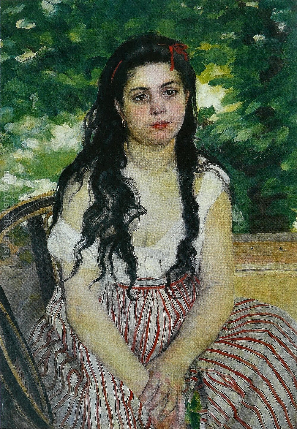 1000x1445 The Gypsy Girl Aka Summer Pierre Auguste Renoir Reproduction 1st - Gypsy Girl Painting