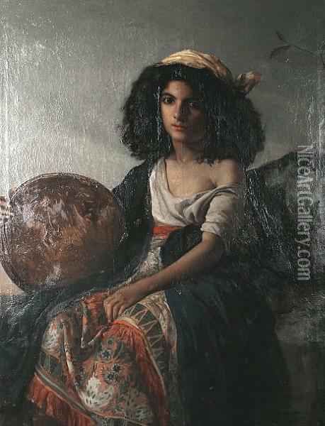 459x600 The Gypsy Girl Oil Painting, Georges Braun Oil Paintings - Gypsy Girl Painting
