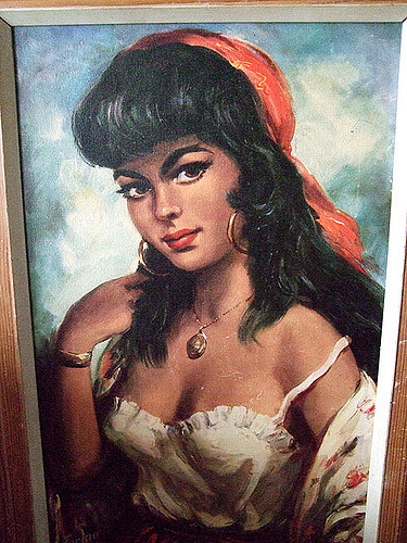 375x500 Kitsch A Typical Reproduction Of This Gypsy Girl - Gypsy Girl Painting