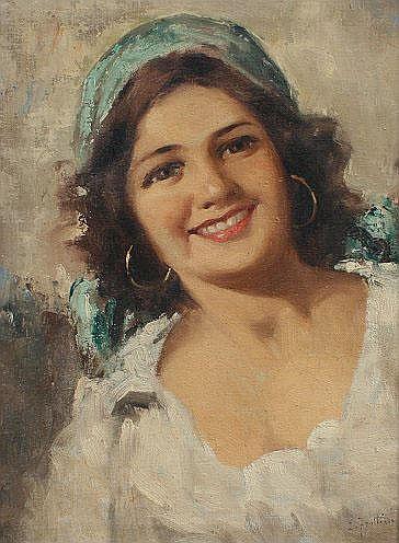 364x496 Frattini Gypsy Girl Painting - Gypsy Girl Painting