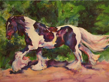 357x269 Gypsy Vanners Gallery - Gypsy Horse Painting