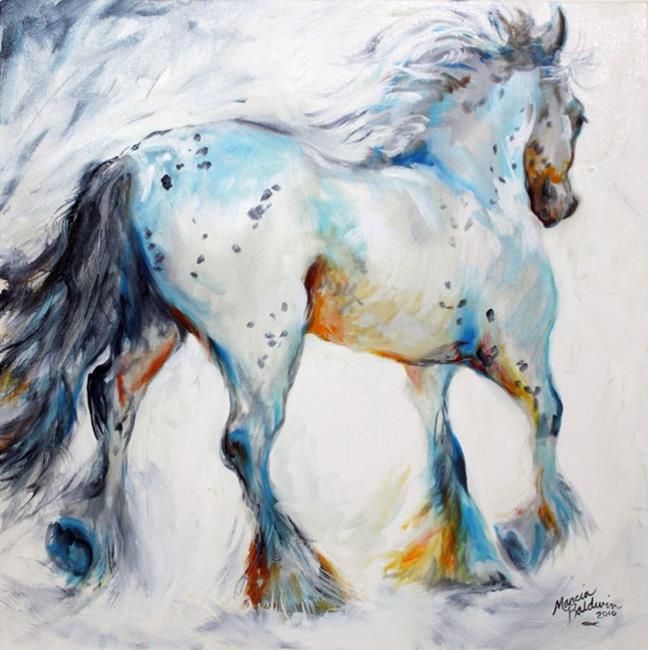 648x650 Gypsy Vanner Motion Sketch In Oils - Gypsy Horse Painting