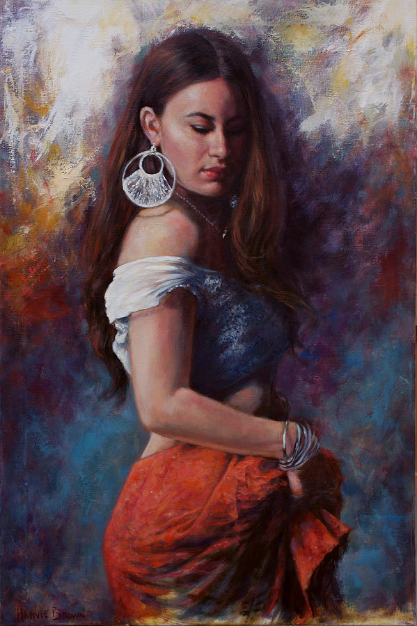 599x900 Gypsy Painting By Harvie Brown - Gypsy Painting