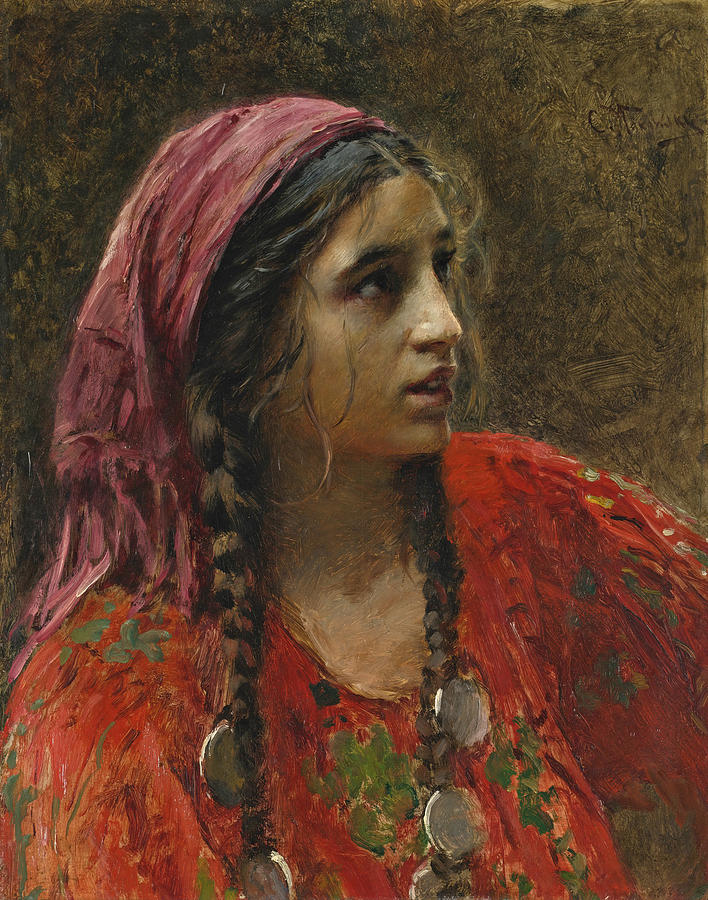 708x900 Gypsy Painting By Konstantin Makovsky - Gypsy Painting