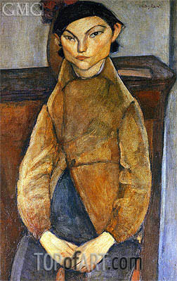 252x400 Young Gypsy Modigliani Painting Reproduction 8498 Topofart - Gypsy Painting