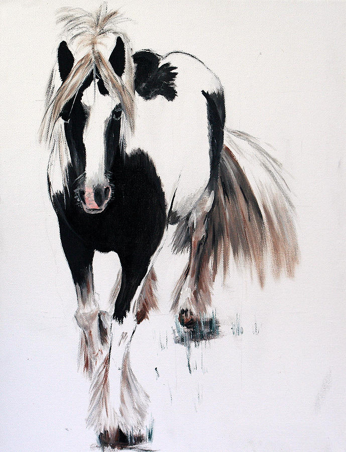 689x900 Gypsy Vanner Painting By Isabella Shores - Gypsy Vanner Painting