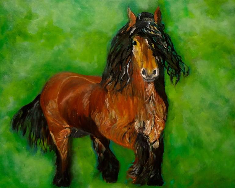 770x616 Saatchi Art Gypsy Vanner Painting By Jenny Jonah - Gypsy Vanner Painting
