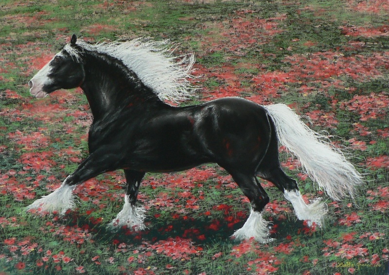 800x567 Gypsy Horses - Gypsy Vanner Painting