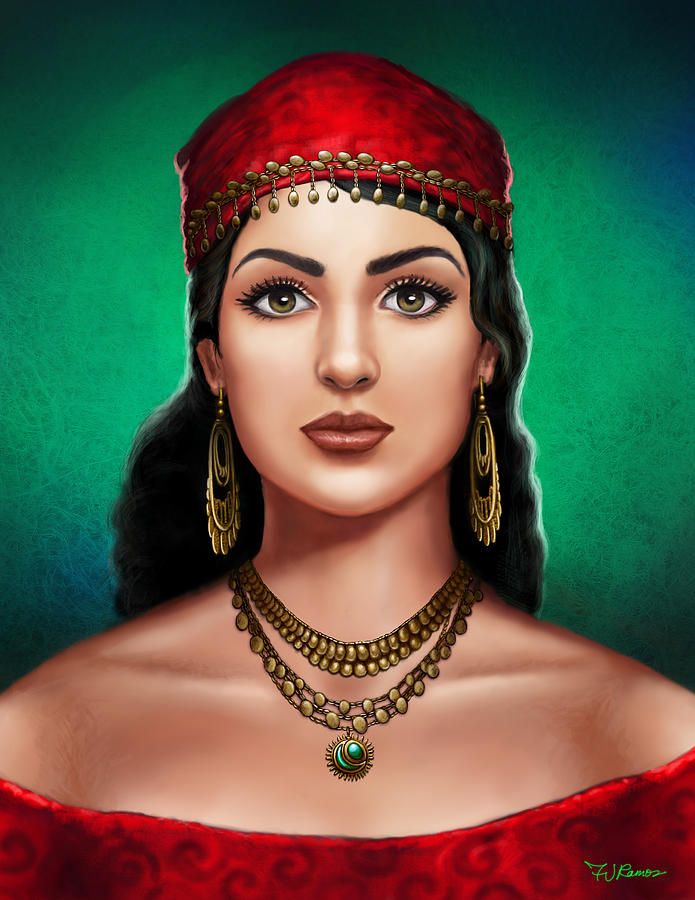 695x900 Gypsy Woman Canvas Print Canvas Art By Felipe J Ramos - Gypsy Woman Painting