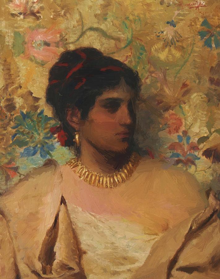 711x900 Gypsy Woman Painting By Siemiradzki Henryk - Gypsy Woman Painting