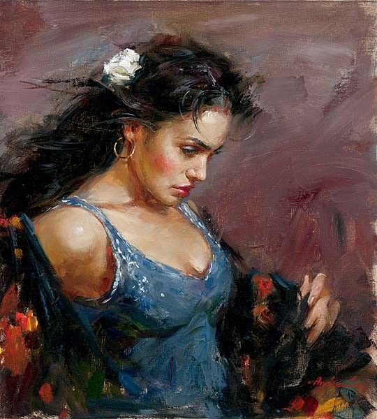 540x600 Andrew Atroshenko Gypsy Painting 50% Off - Gypsy Woman Painting